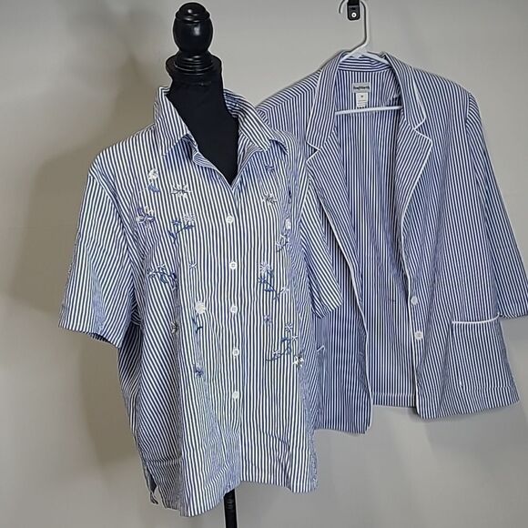 BonWorth jacket and shirt seersucker coordinates - Picture 5 of 11